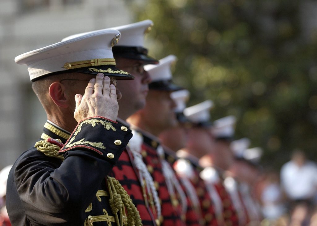 queue of first sergeant officers