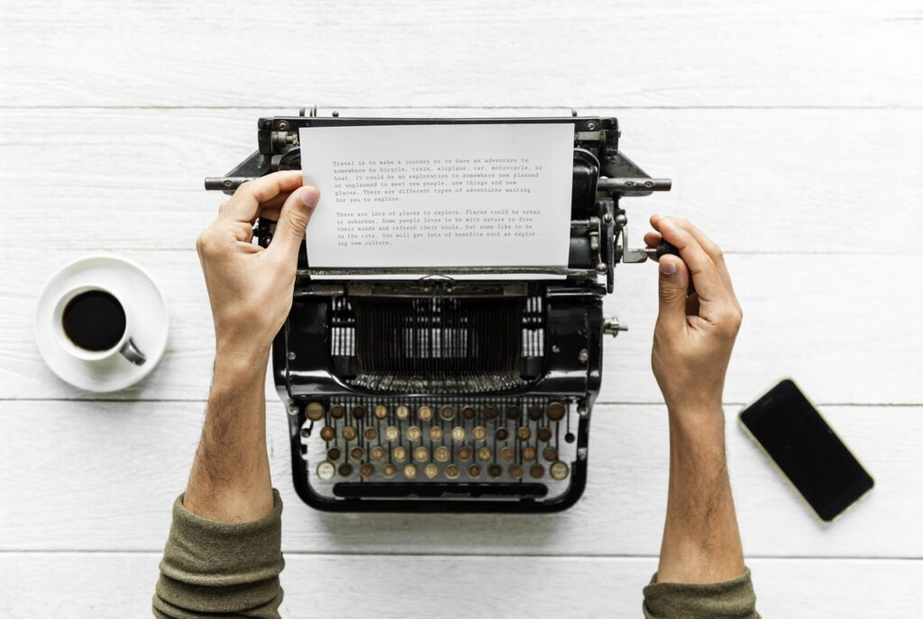 man typing a document to be submitted, depicting the preparations needed to master military resume writing